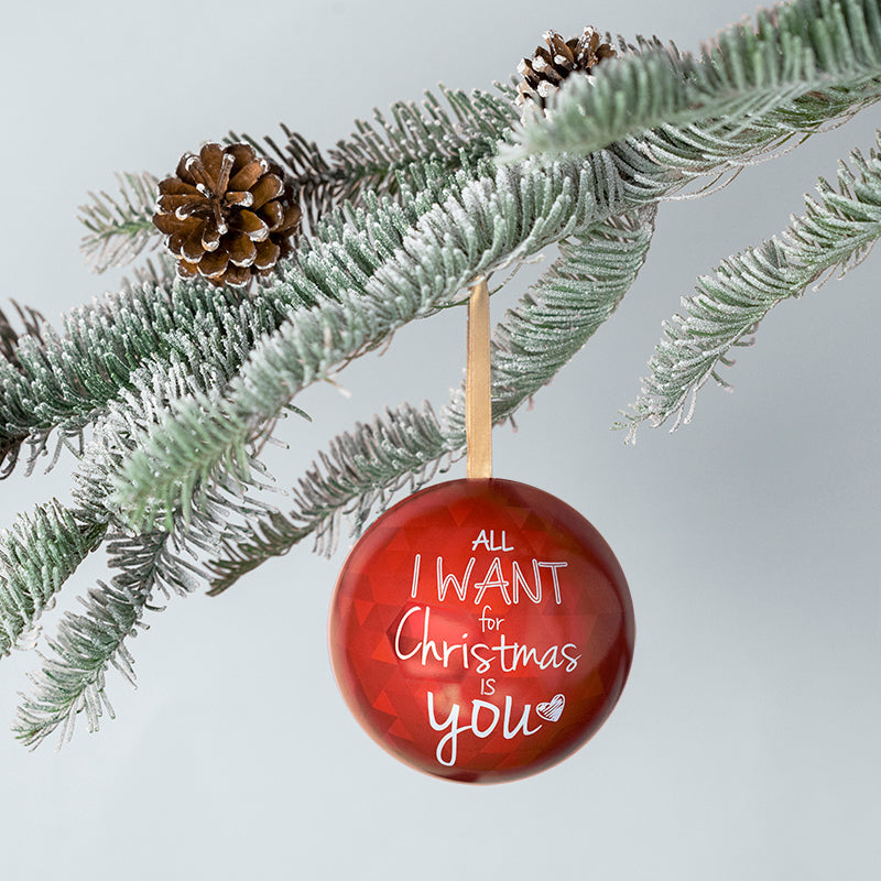 Christmas Wishes All I Want For Christmas Gift Presentation Bauble