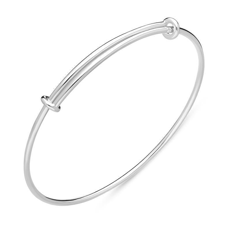 Sterling Silver Adjustable Charm Carrier Bangle