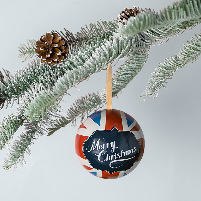 Christmas Wishes Union Jack Gift Presentation Bauble