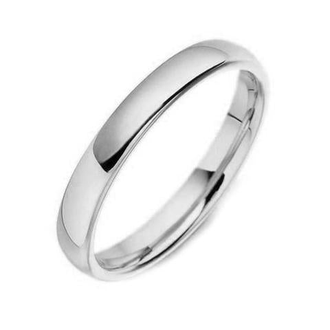 Platinum Classic Court Shaped Medium Gauge 2.5mm Wedding Ring