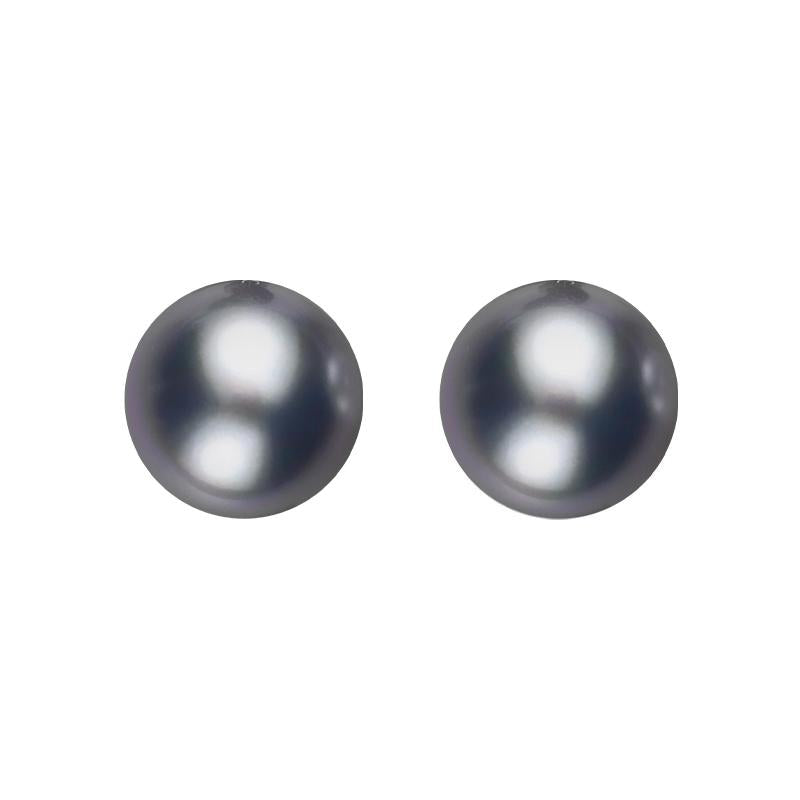 Sterling Silver 4mm Black Freshwater Pearl Stud Earrings