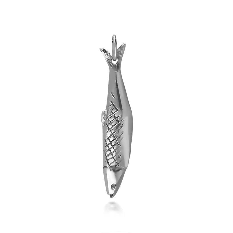 Sterling Silver Emma Stothard Silver Darling Petite Fish Charm