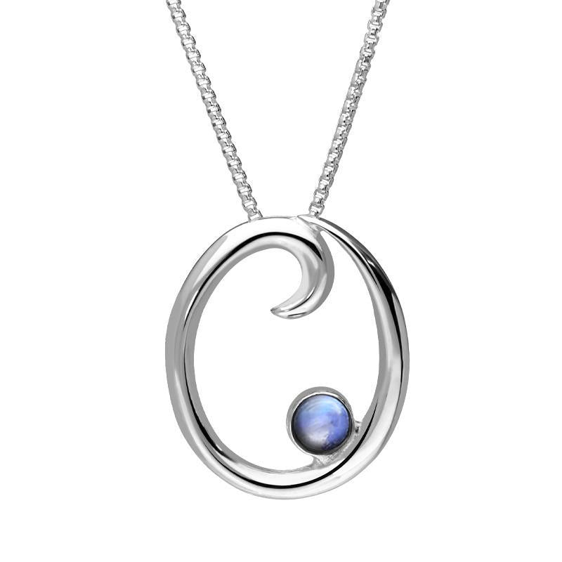 Sterling Silver Moonstone Love Letters Initial O Necklace