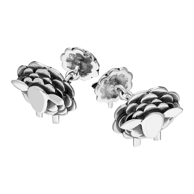 Sterling Silver Sheep Chain Link Cufflinks