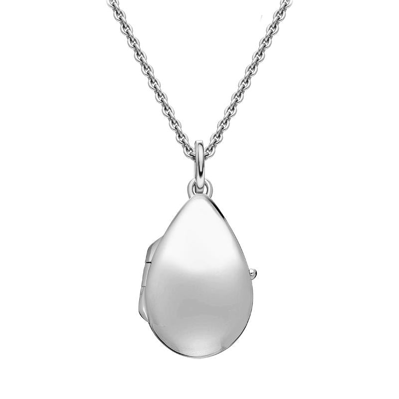 Sterling Silver Small Pear Shape Keepsake Locket