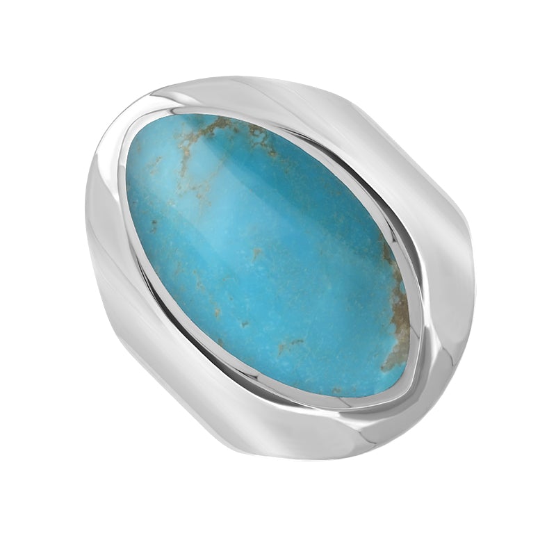 Sterling Silver Turquoise Medium Oval Ring