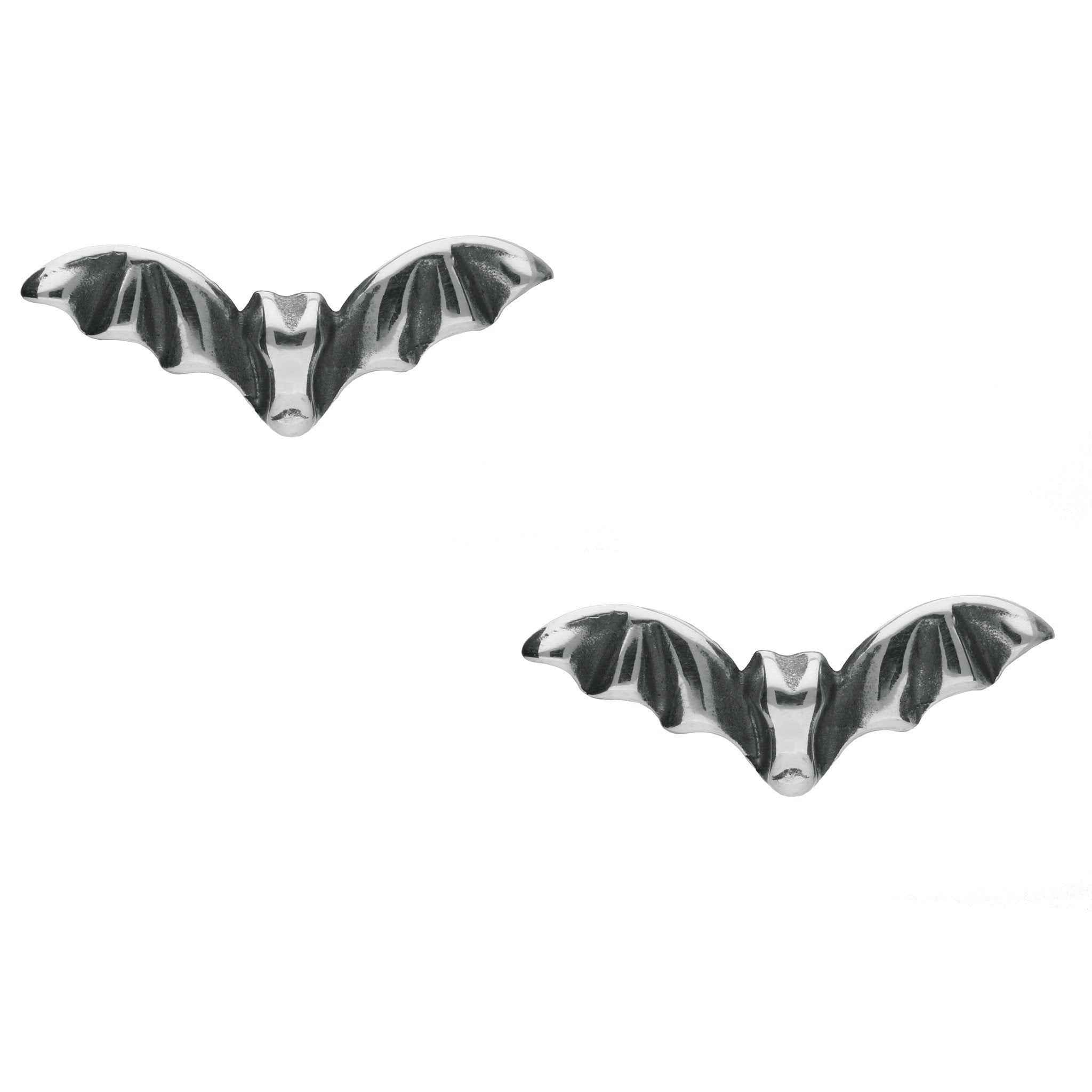 Sterling Silver Bat Stud Earrings