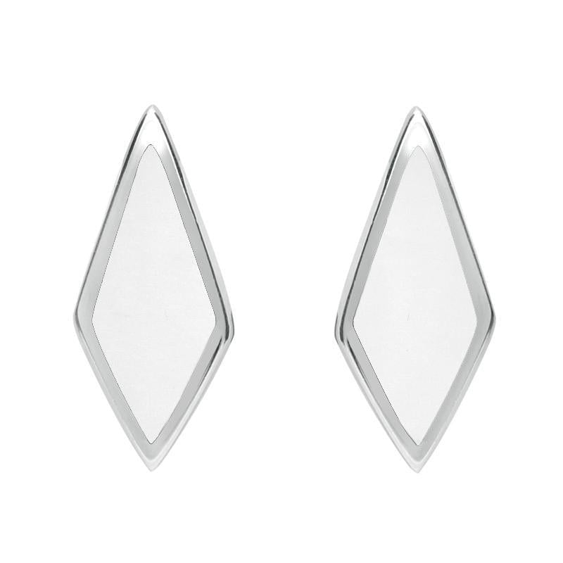 Sterling Silver Bauxite Dinky Diamond Shaped Stud Earrings