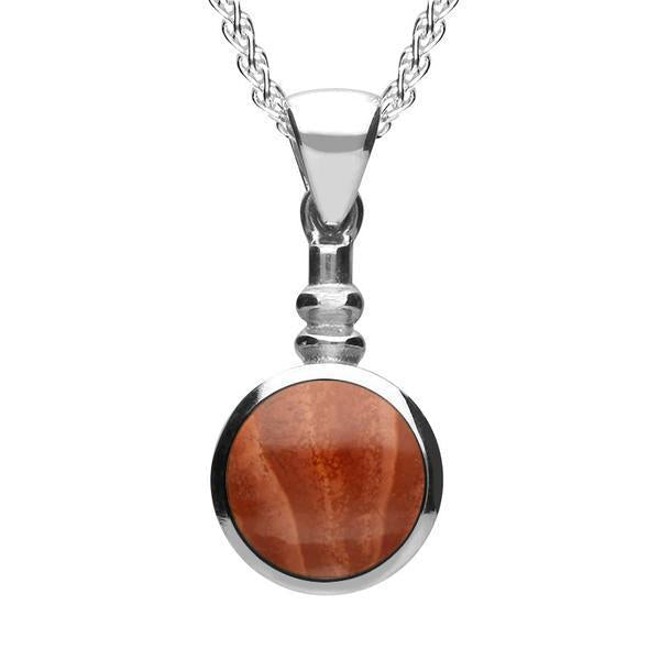 Sterling Silver Jasper Bottle Top Necklace