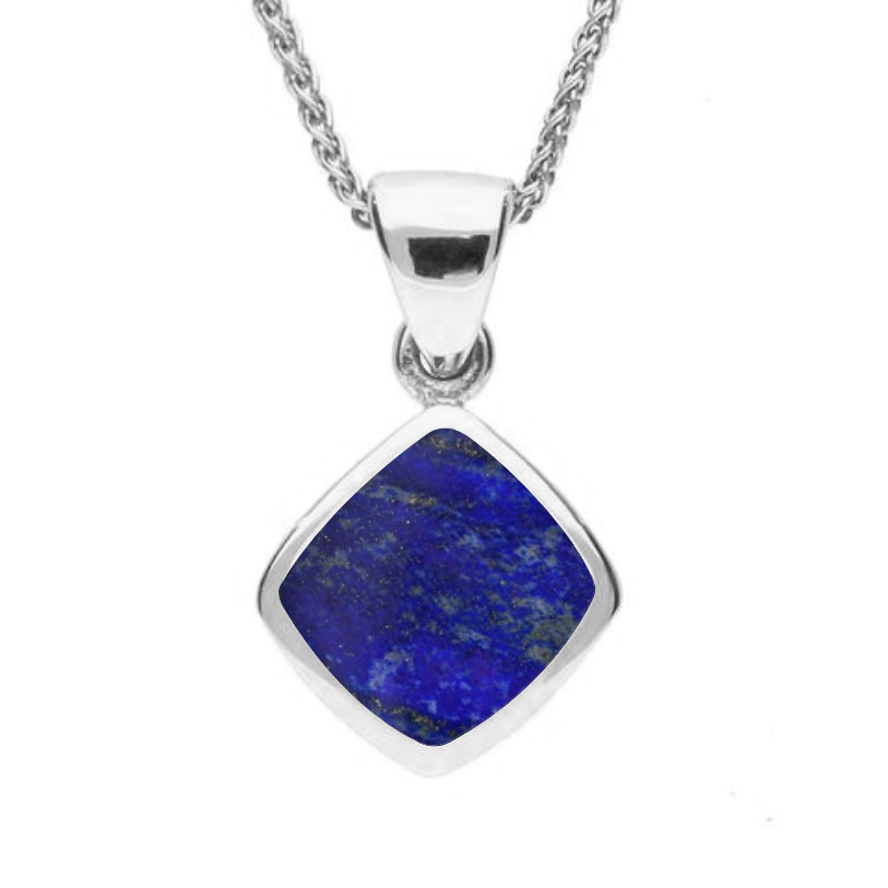 Sterling Silver Lapis Lazuli Dinky Cushion Necklace