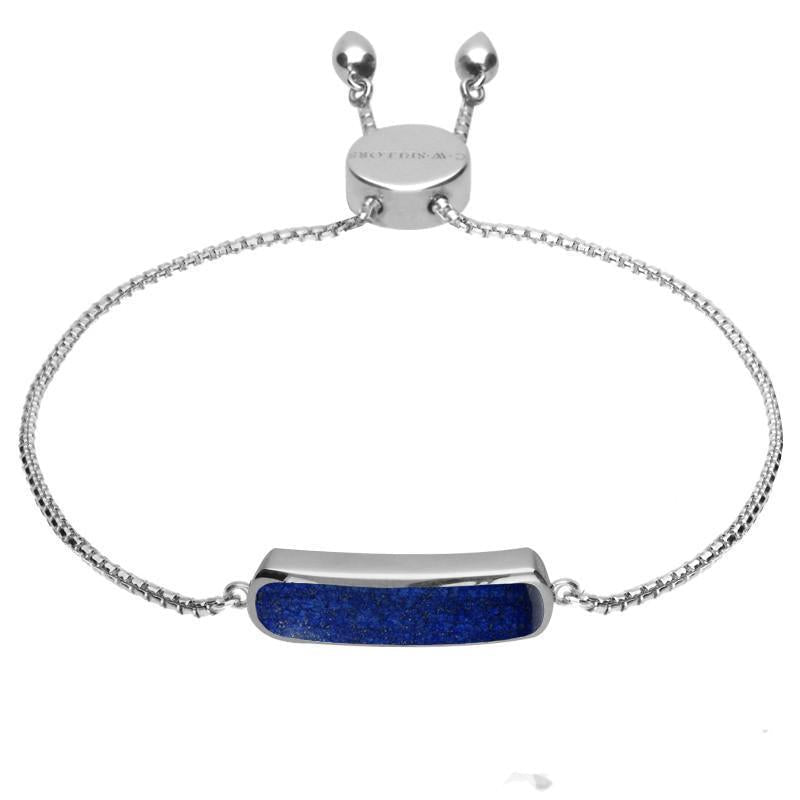 Sterling Silver Lapis Lazuli Lineaire Petite Bracelet