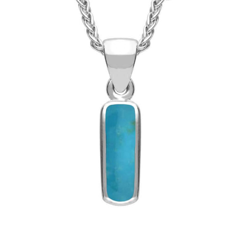 Sterling Silver Turquoise Dinky Oblong Necklace