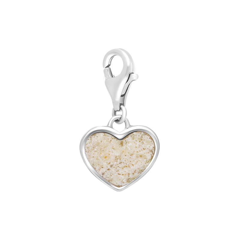 Sterling Silver Coquina Barbados Heart Clip Charm