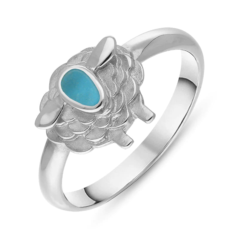 Sterling Silver Turquoise Sheep Ring