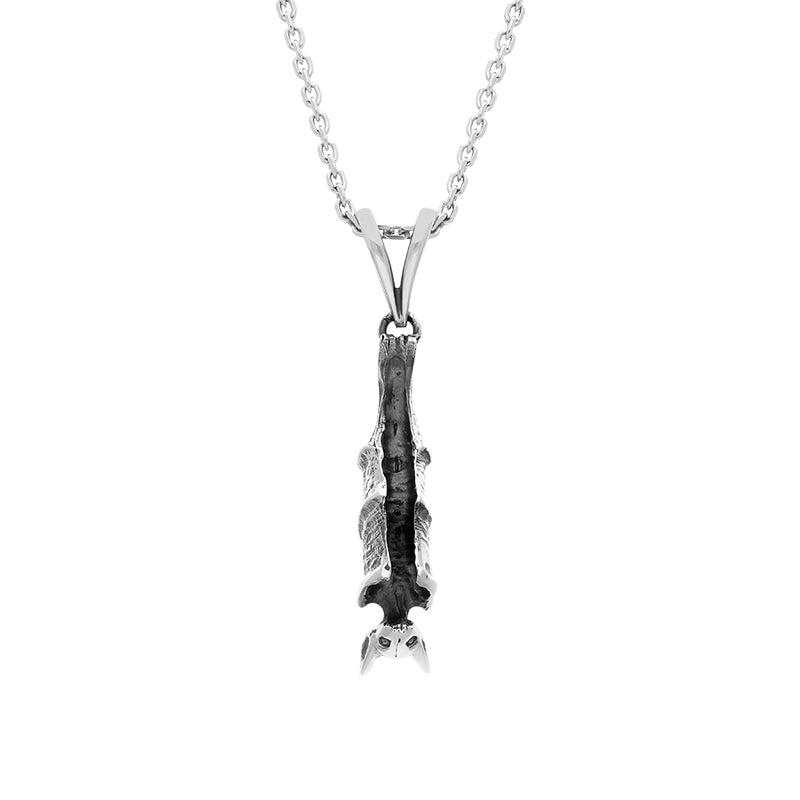 Sterling Silver Upside Down Hanging Bat Pendant