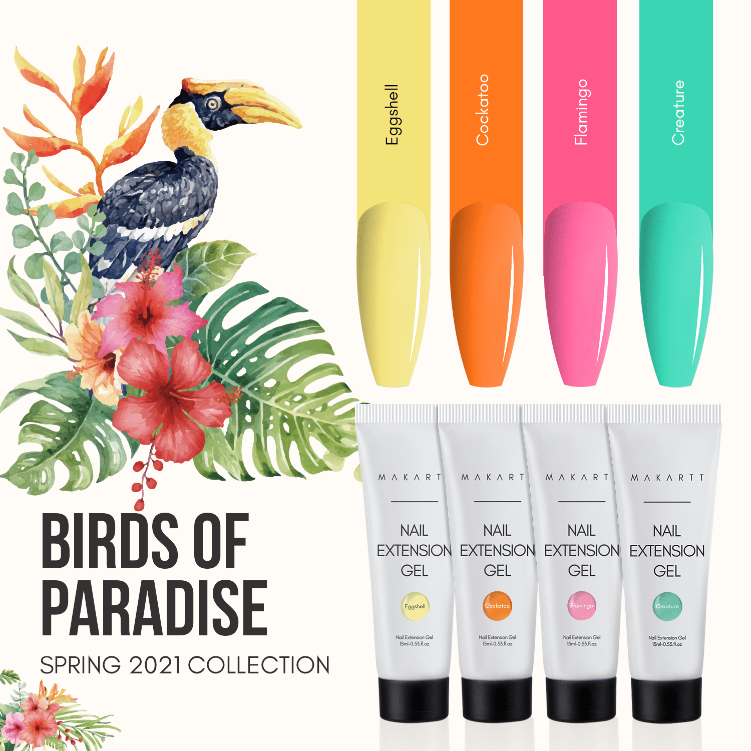 Birds of Paradise Nail Extension Gel Kit