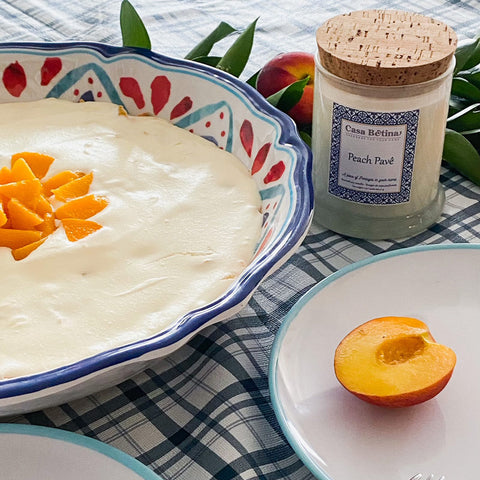 PORTUGUESE SUMMER PEACH DESSERT 