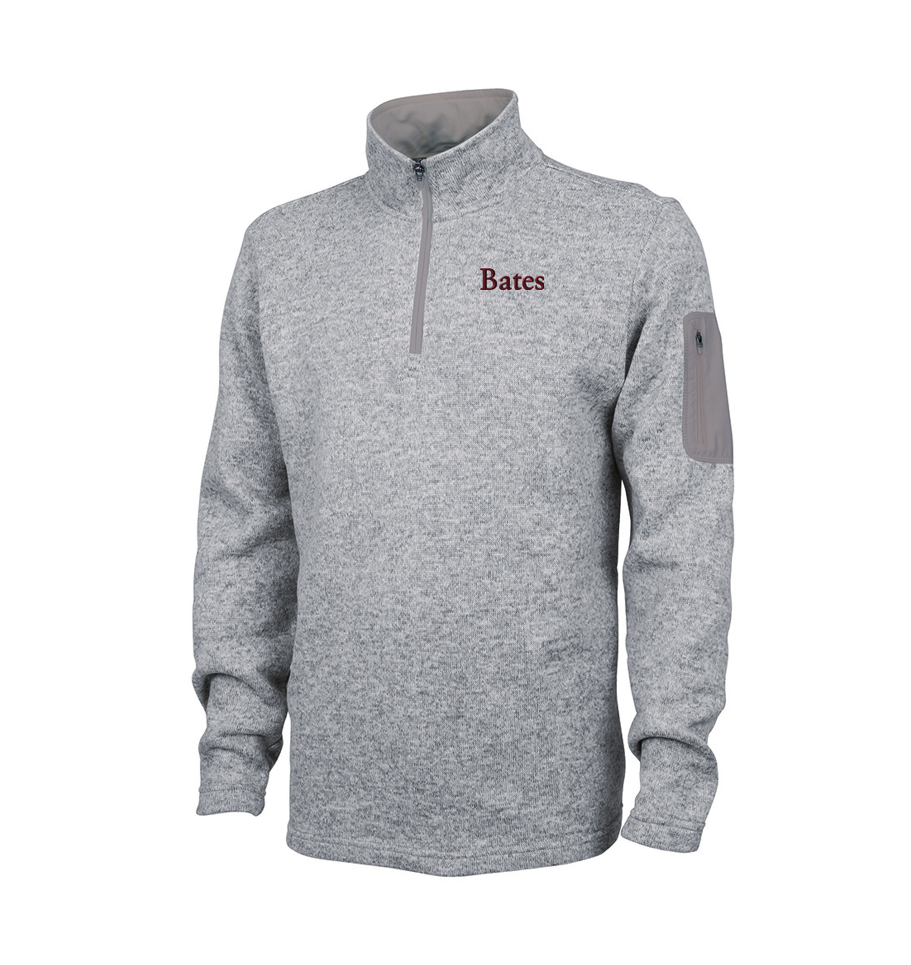 A4 N4241 Men's 1/4 Zip Batting Jacket - Silver - M