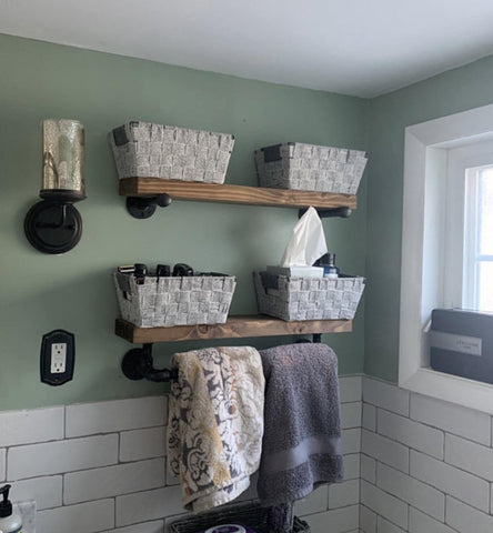 Bathroom Shelf Organizer Trophy Awards Display Medal Display Farmhouse  Rustic Decor Modern Decor Storage Towel Rack 