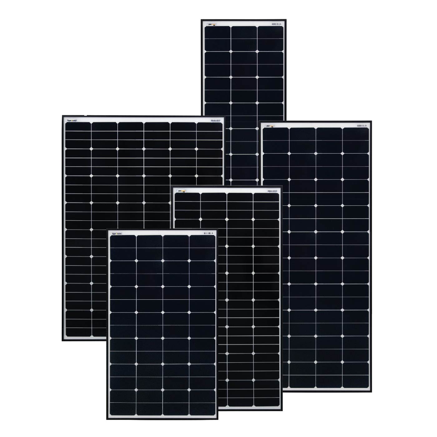 verfuegbare Groessen des black-tiger Solarmodul