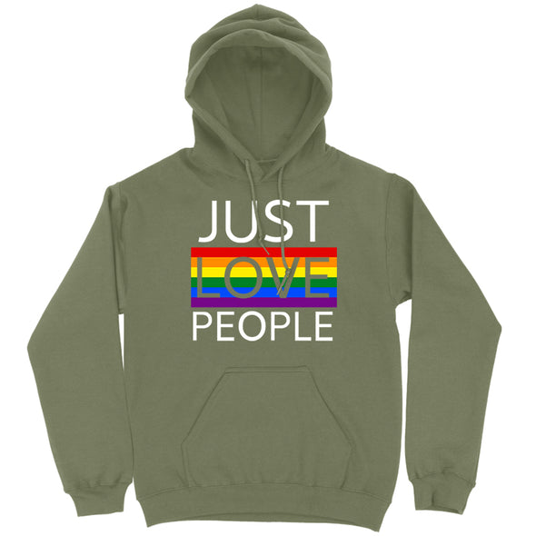 Just Love People Square Rainbow Hoodie