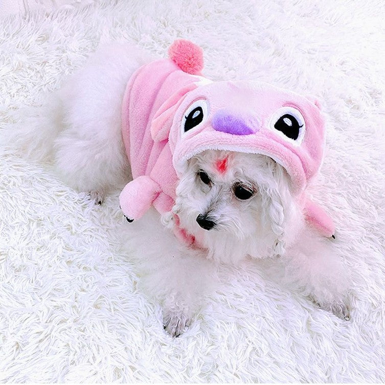 pink stitch dog costume