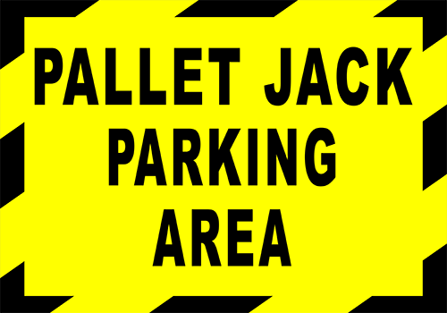 pallet jack parking sign area floor tape