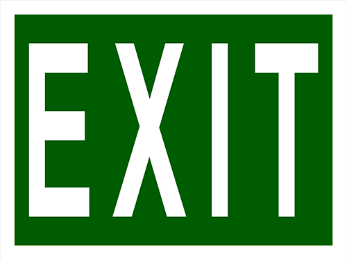 Exit Floor Sign – Industrial Floor Tape