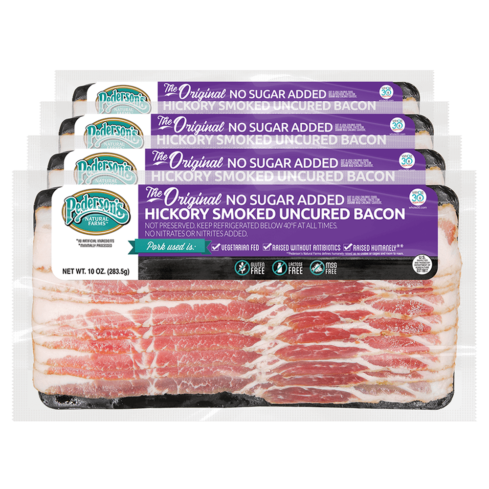 Image of No Sugar Added Hickory Smoked Uncured Bacon (4 Pack)