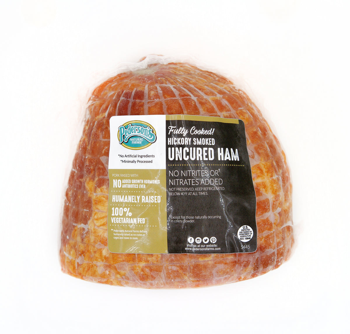 A Pederson's Farms Fully Cooked Hickory Smoked Uncured Ham