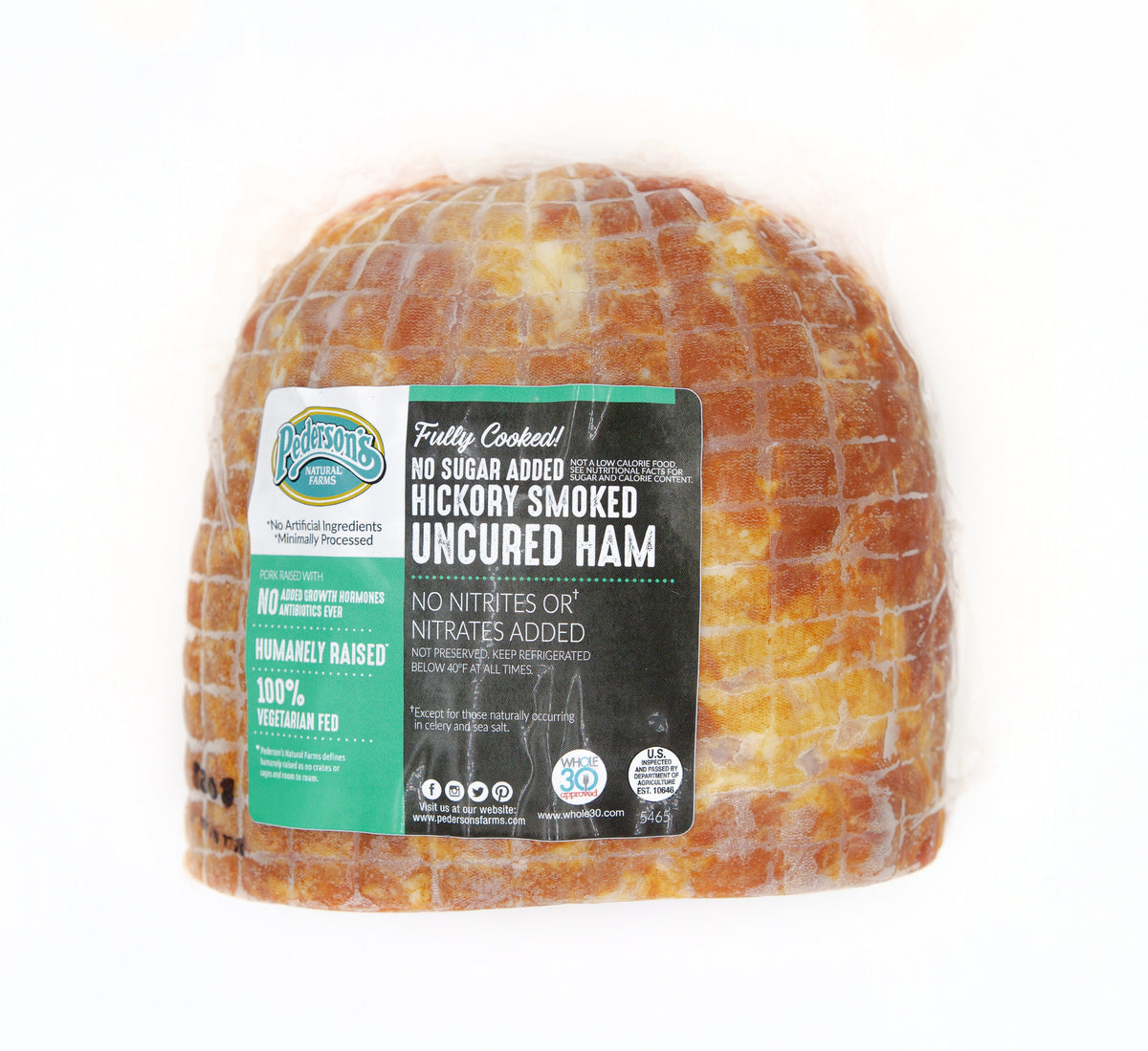 A Pederson's Farms No Sugar Added Boneless Fully Cooked Ham