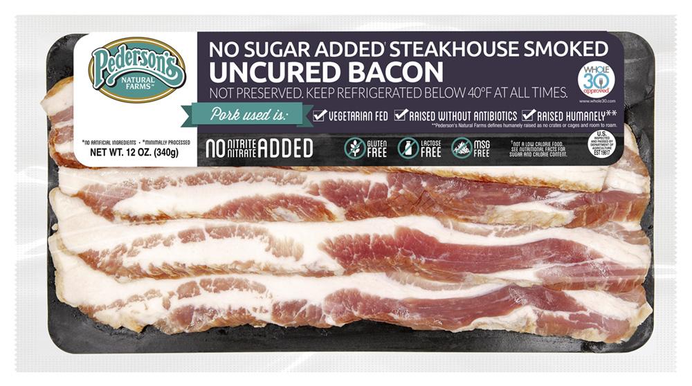 A package of Pederson's Farms No Sugar Added Steakhouse Smoked Bacon