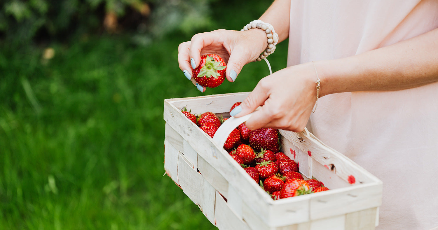 A beautiful bag of strawberries