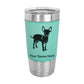 20oz Faux Leather Tumbler Mug, Chihuahua Dog, Personalized Engraving Included