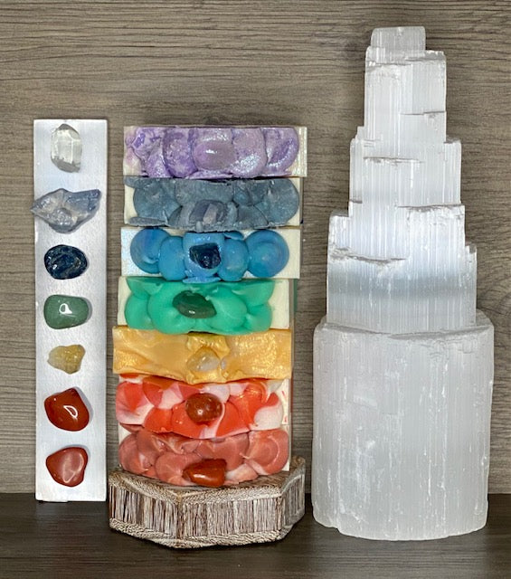 Chakra Crystal Soap Series (All 7 bars)