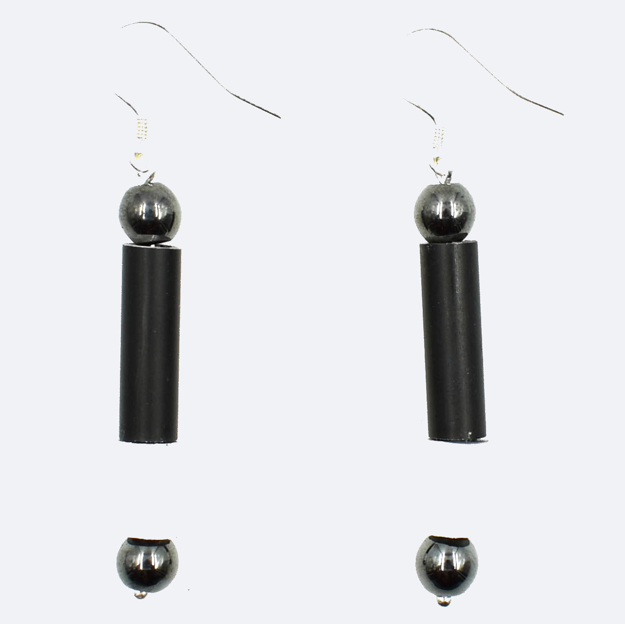 Christina Brampti Earrings, Double Tube, Black/White – Santa Fe Weaving ...