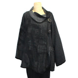 Mara Gibbucci Jacket, Abstract Print, Grey/Black L & XL/XXL