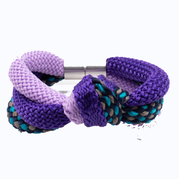 Christina Brampti Bracelet, Knot, Purple/Lavender/Blue/Navy/Taupe