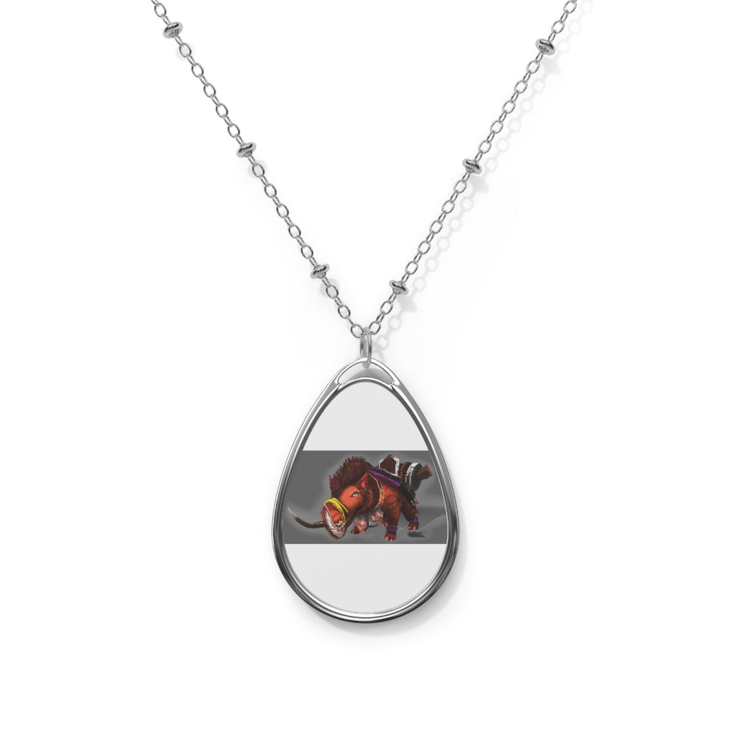 Spam the Death Mount Oval Necklace