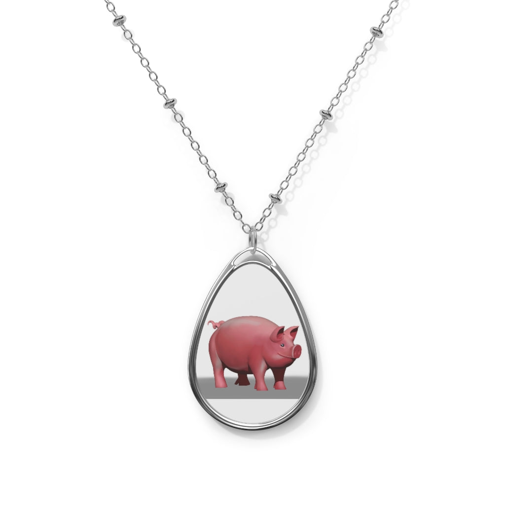 Pig Oval Necklace