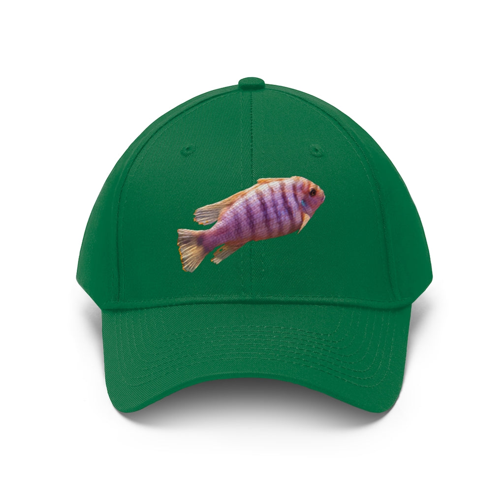 Purple Fish Unisex Twill Hat