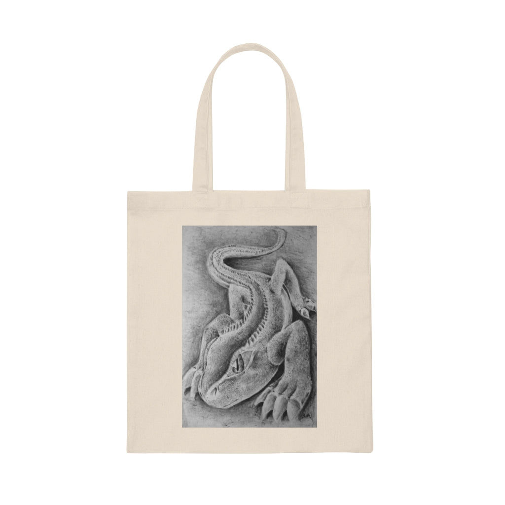 Lizzy the Lizard Canvas Tote Bag