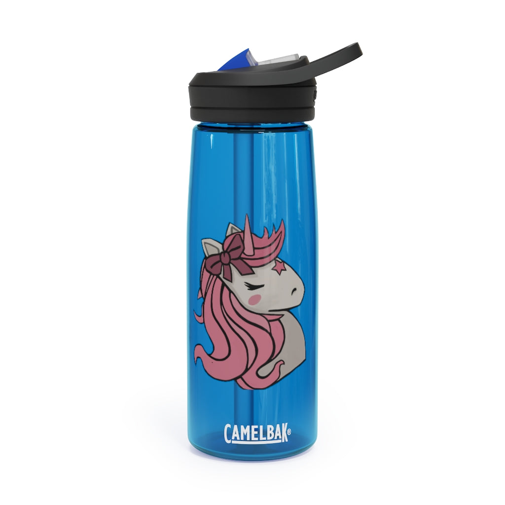 Pink Hair Unicorn Head CamelBak Eddy庐  Water Bottle, 20oz\25oz