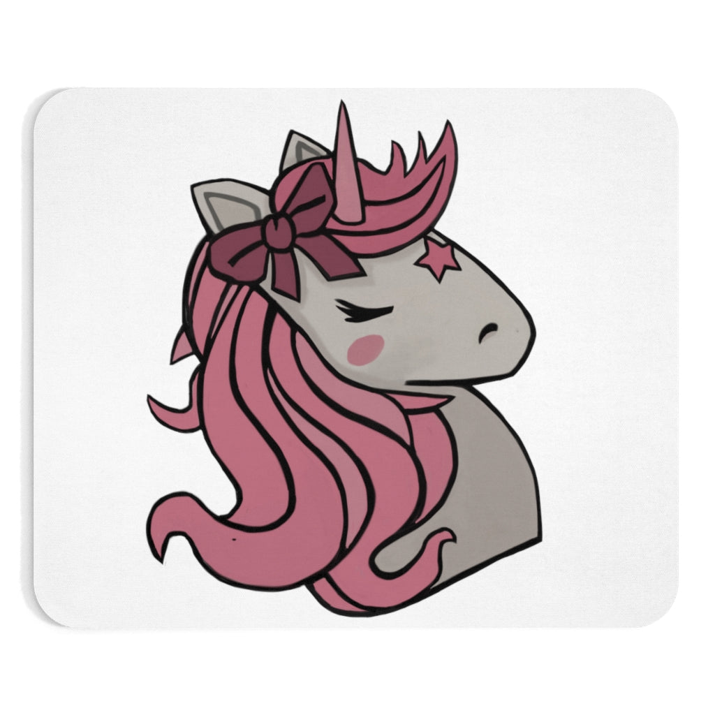 Pink Hair Unicorn Head Mouse Pad (EU)