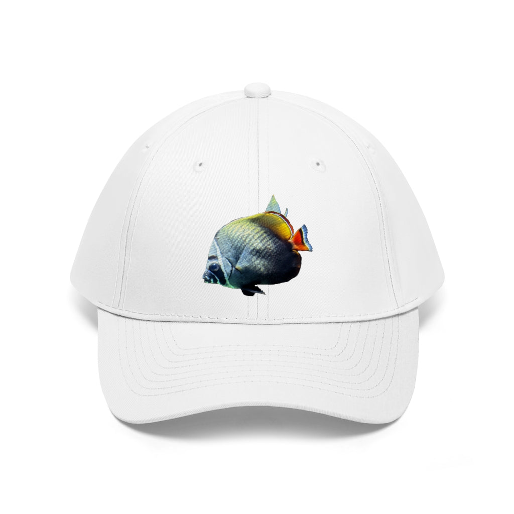 White Black Fish Unisex Twill Hat