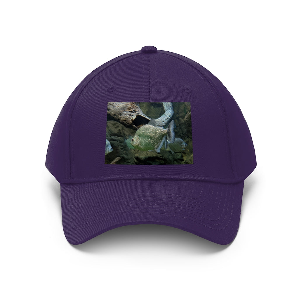 Glitter Green Fish Unisex Twill Hat