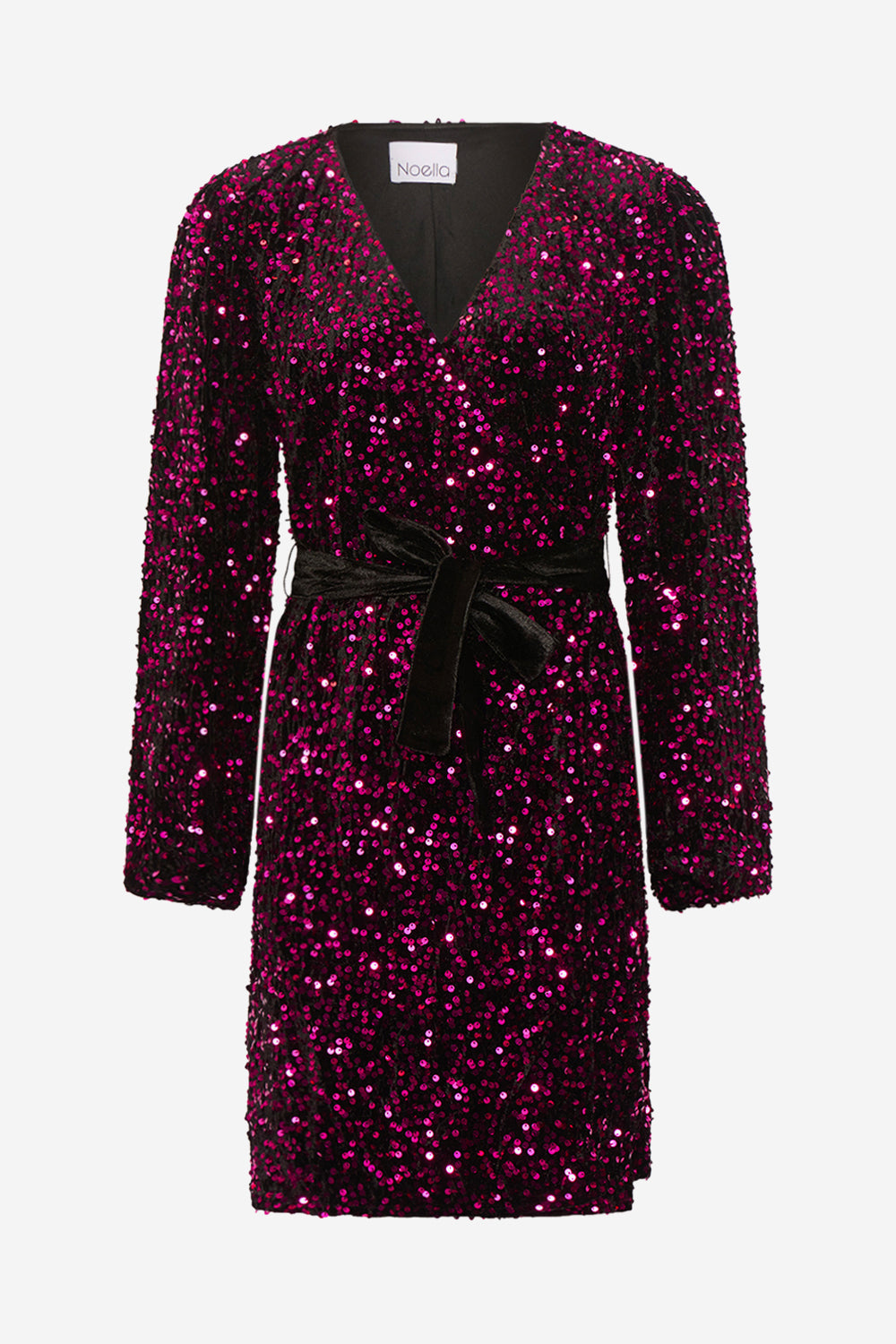 Teagan Wrap Dress Fuxia/black - Noellafashion.de product image