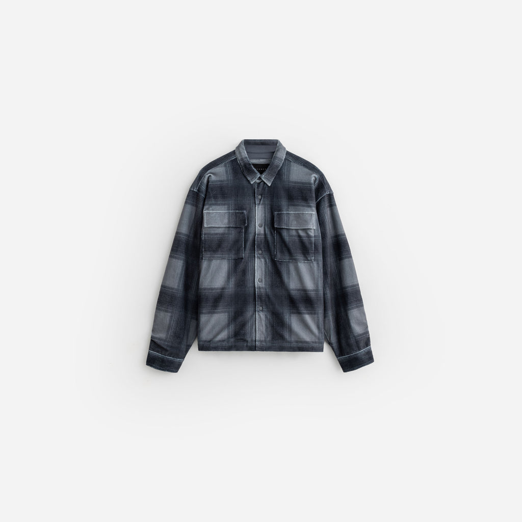 Plaid Cropped Sherpa Buttondown – Stampd