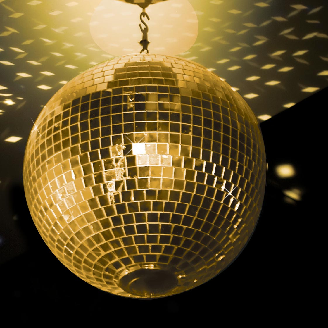 Gold Disco Mirror Ball - Stumps Party