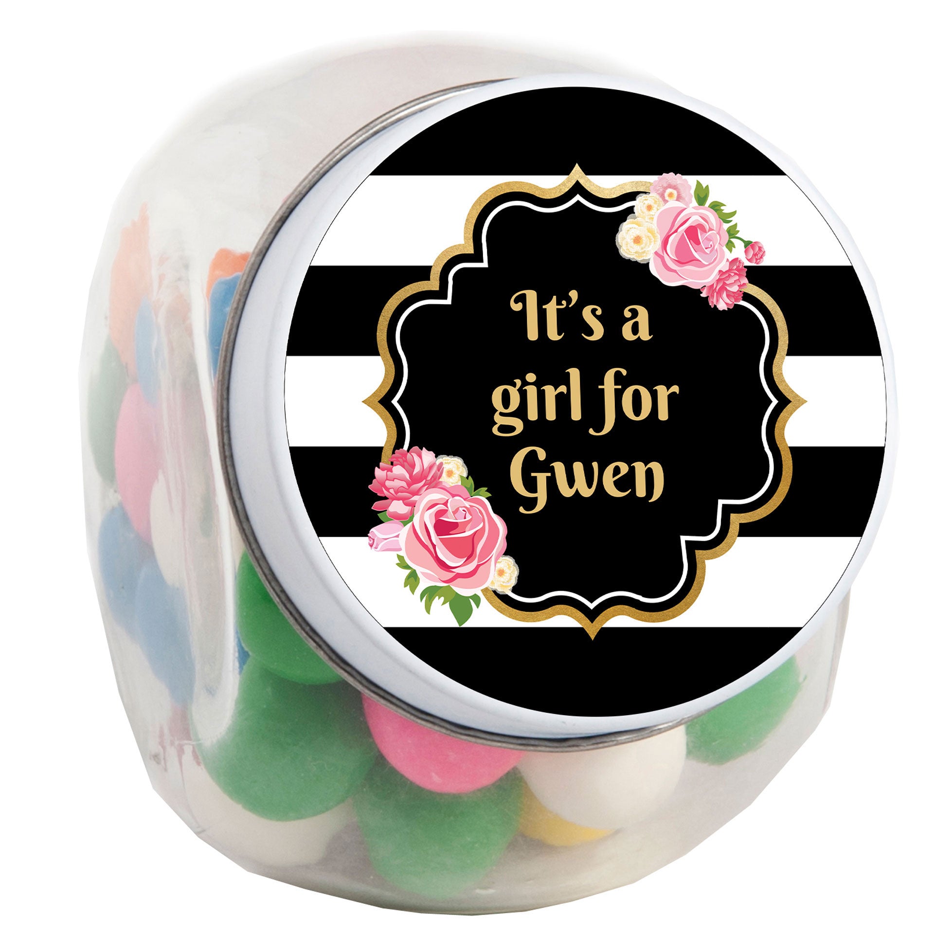 Bonjour Bebe Personalized Candy Jar Stumps Party